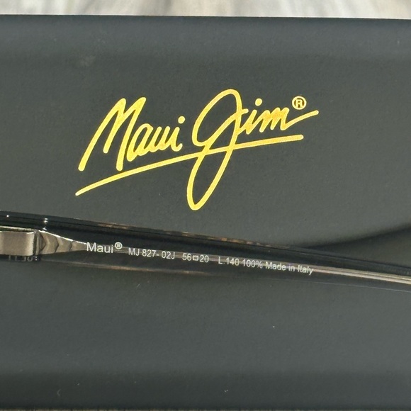 Maui Jim Lotus MJ827-02J Glossy Black Frame Neutral Grey Lens Brand New - Picture 6 of 7